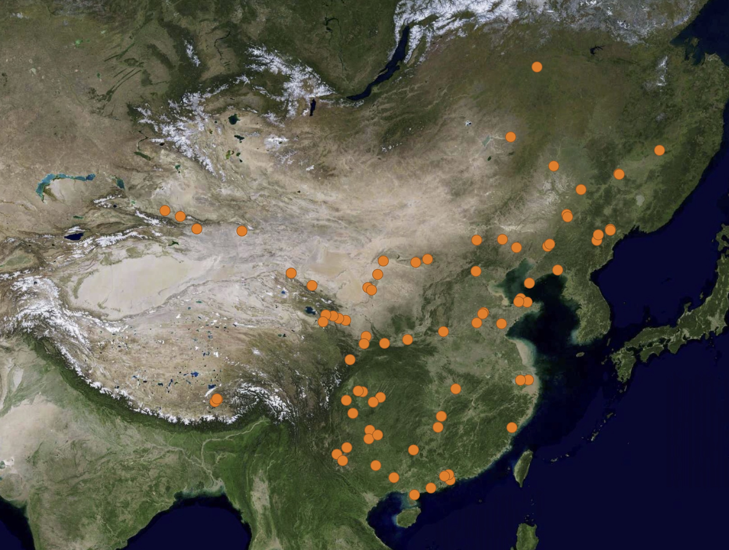 Fig. 2. Map of Drosophila collection site.